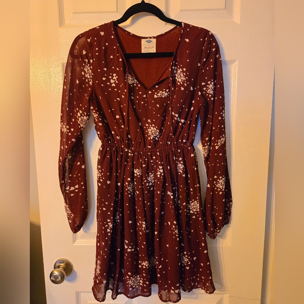 Sadie Robertson Maroon Heart Tunic/Dress